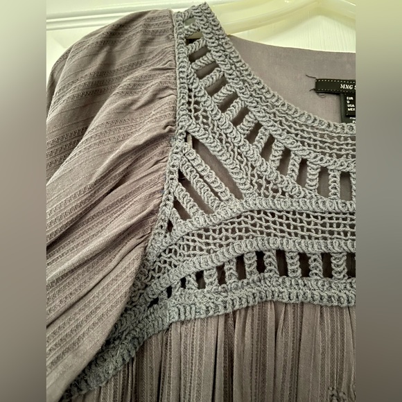 MNG Suit Dark Grey Embroidered Dress - Picture 6 of 7